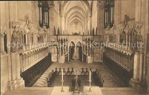 Naumburg Saale Dom Westchor Mittelschiff Blick von der Apsis Kat. Naumburg