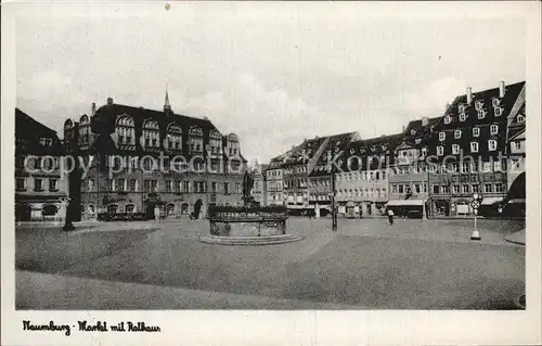 Naumburg Saale Markt mit Rathaus Kat. Naumburg