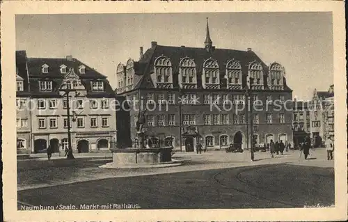 Naumburg Saale Markt mit Rathaus Kat. Naumburg