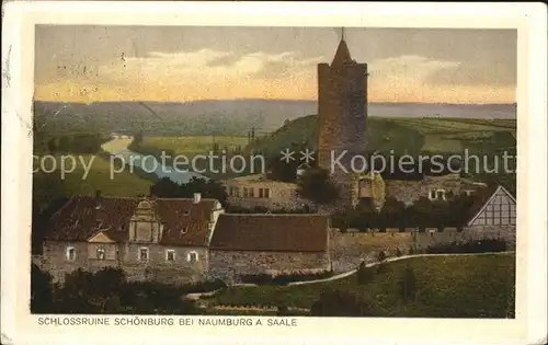 Naumburg Saale Schlossruine Schoenburg Kat. Naumburg