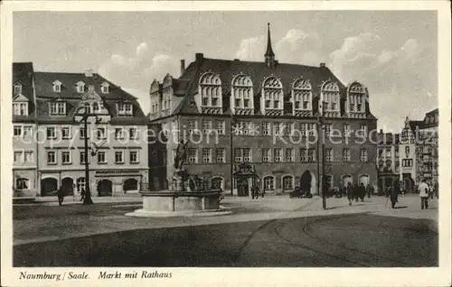 Naumburg Saale Markt mit Rathaus Kat. Naumburg