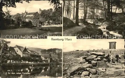 Ilsenburg Harz Ilsefaelle Brocken Roten Forellen Schloss Kat. Ilsenburg Harz