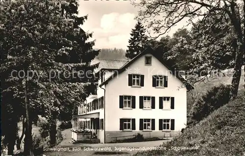 Schweigmatt Jugendherberge Schauinsland  Kat. Schopfheim