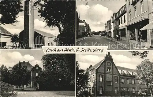 Kellersberg Kirche Schule Schloss Ottenfeld  Kat. Alsdorf