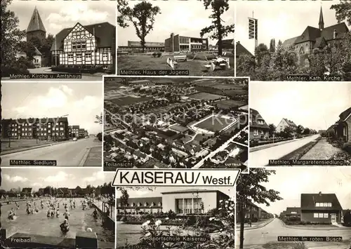 Kaiserau Kamen Haus der Jugend Freibad Sportschule  Kat. Kamen