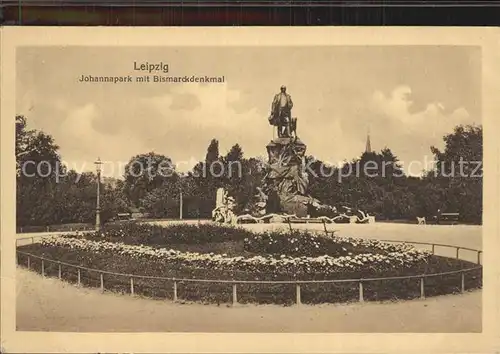 Leipzig Johannapark mit Bismarckdenkmal Kat. Leipzig