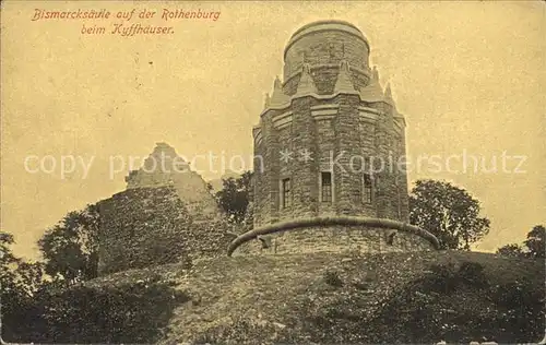 Kyffhaeuser Rothenburg Bismarcksaeule Kat. Bad Frankenhausen