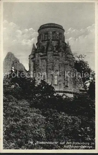 Kyffhaeuser Bismarckturm auf der Rothenburg Kat. Bad Frankenhausen