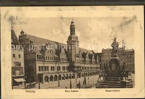 Leipzig Altes Rathaus Siegesdenkmal Kat. Leipzig