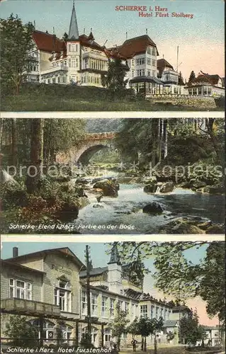 Schierke Harz Hotel Fuerst Stolberg Partie an der Bode Hotel Fuerstenhoeh Kat. Schierke Brocken