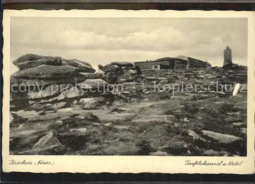 Brocken Teufelskanzel und Hotel Kat. Wernigerode