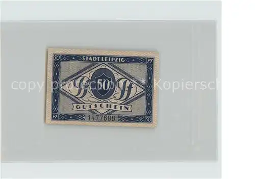 Leipzig Rat der Stadt Leipzig 50 Pfennig Gutschein Kat. Leipzig