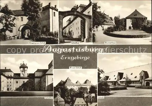Augustusburg Brunnenhaus Schlosshof  Kat. Augustusburg