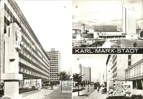 Karl Marx Stadt Stadthalle Ensemble Lobgedichte Karl Marx Allee Kat. Chemnitz