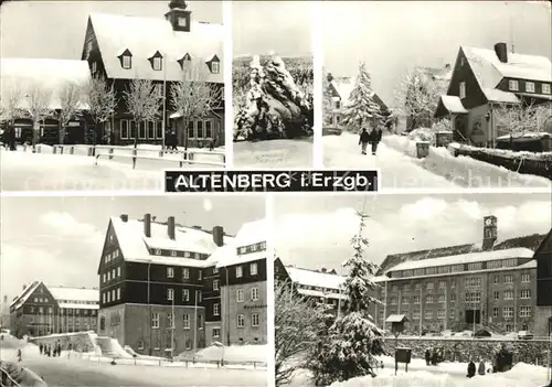 Altenberg Erzgebirge Winter Ortsansichten Kat. Geising
