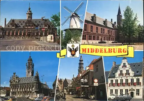 Middelburg Oost Vlaanderen Schloss Windmuehle Kirchen Rathaus Kat. 