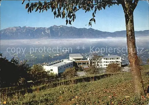 Rankweil Vorarlberg Bildungshaus Batschuns mit Schweizer Bergen Kat. Rankweil