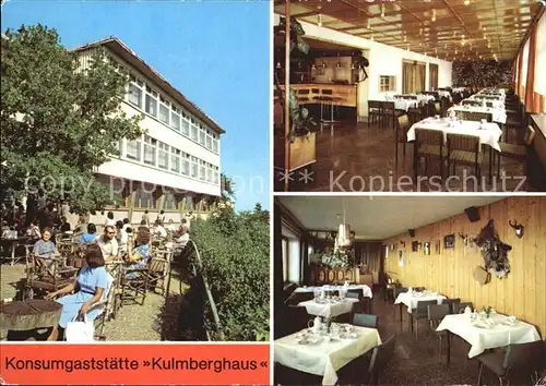 Saalfeld Saale Konsumgaststaette Kulmberghaus Gnomenbar Jaegerstube Kat. Saalfeld