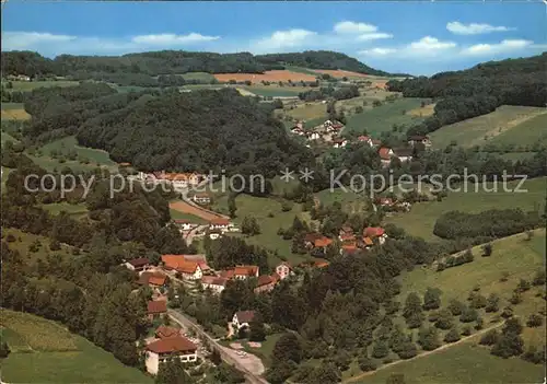 Winkel Odenwald Fliegeraufnahme Cafe Pension Wiesengrund Kat. Lindenfels