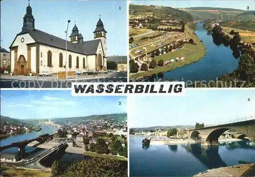 Wasserbillig Eglise Camping Vue generale Sure et la Moselle Kat. Luxemburg