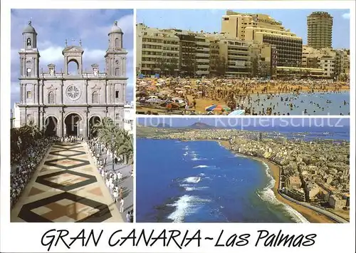 Las Palmas Gran Canaria Dom Strand Hotels Fliegeraufnahme Kat. Las Palmas Gran Canaria