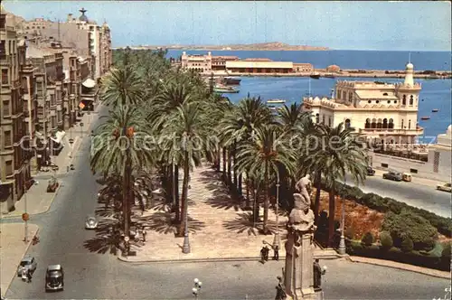 Alicante Monumento a Canalejas y Explanada de Espana Kat. Alicante