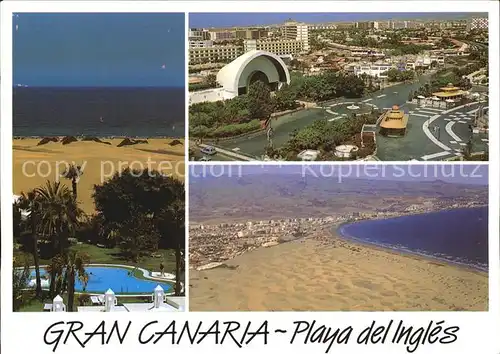 Playa del Ingles Gran Canaria Swimmingpool Panorama Strand Kat. San Bartolome de Tirajana