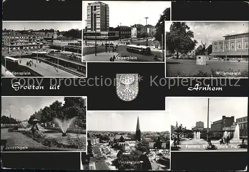 Arnhem Willemsplein Velperplein Stationsplein  Kat. Arnhem