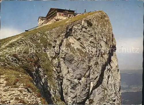 Strobl Schafberg Gipfel mit Hotel Kat. Strobl