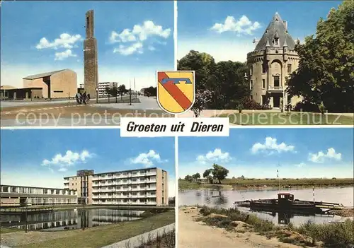 Dieren Kirche Schloss Hotel Bootsanlegesteg Kat. Dieren