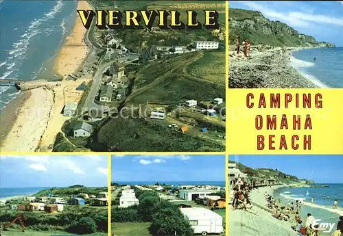 Vierville sur Mer Fliegeraufnahme Camping Omaha Beach Kat. Vierville sur Mer