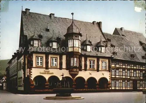 Goslar Hotel Kaiser Worth und Marktbrunnen Kat. Goslar