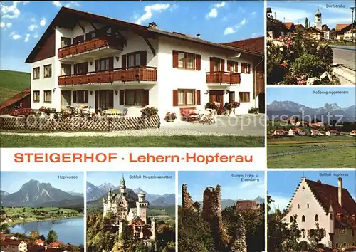 Hopferau Steigerhof Dorfstr Rossberg Aggenstein Hopfensee Schloss Neuschwanstein Ruinen Frey und Eisenberg Schloss Hopferau Kat. Hopferau