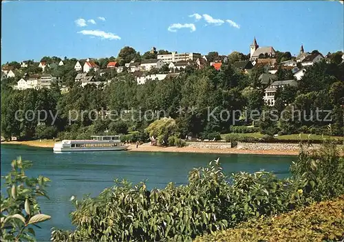 Langscheid Sorpesee Teilansicht Faehre Kat. Sundern (Sauerland)