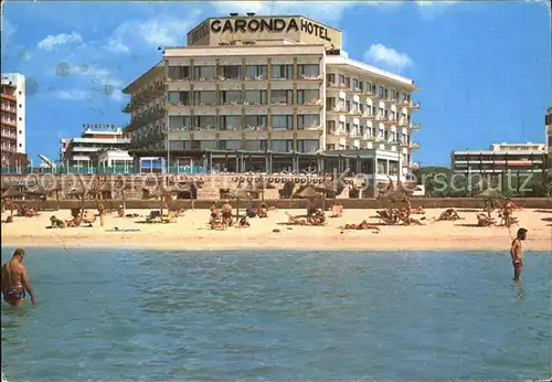 Playa de Palma Mallorca Hotel Gardona vom Strand aus gesehen Kat. Spanien
