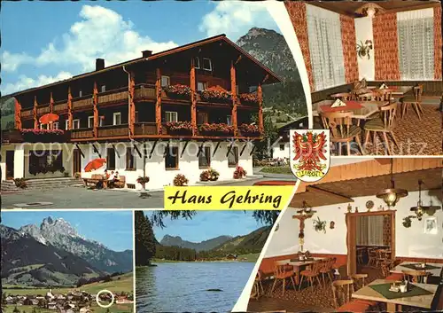 Tannheim Tirol Haus Gehring Speiseraum Gaststube See Kat. Tannheim