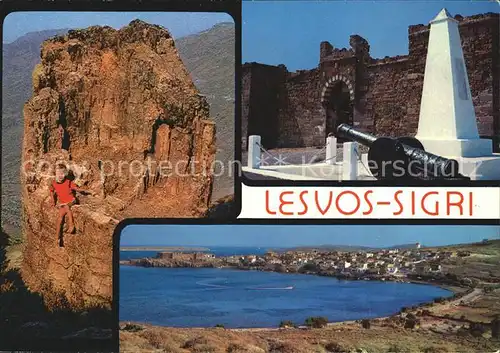 Lesbos Panorama Festung  Kat. Insel Lesbos