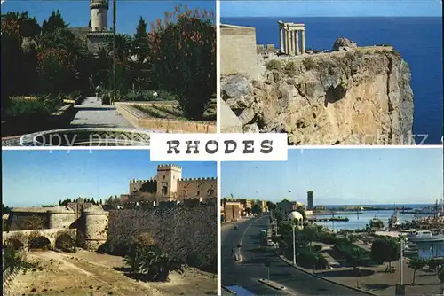 Rhodes Rhodos Greece Festung Teilansicht Hafen  Kat. Rhodes