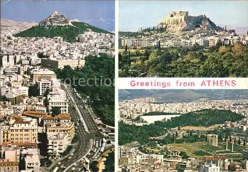 Athen Griechenland Fliegeraufnahme  Kat. 