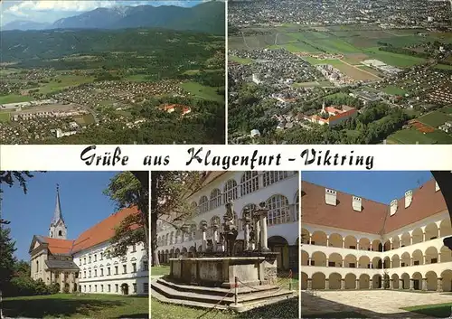 Klagenfurt Woerthersee Fliegeraufnahme Stiftsgebaeude Arkadenhof  / Klagenfurt /Klagenfurt-Villach