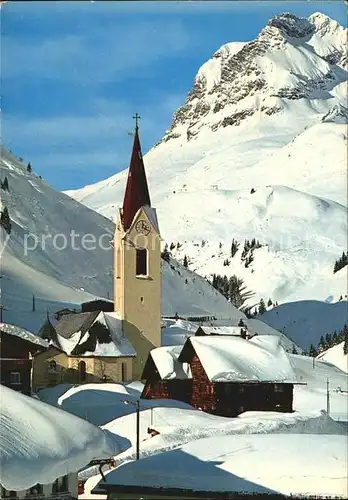 Warth Vorarlberg Widderstein und Kirche  Kat. Warth