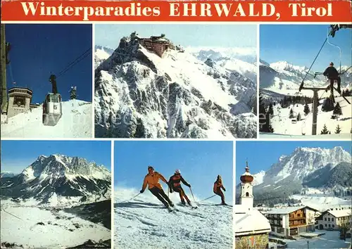 Ehrwald Tirol Gondel Skilift Skipiste Kirche  / Ehrwald /
