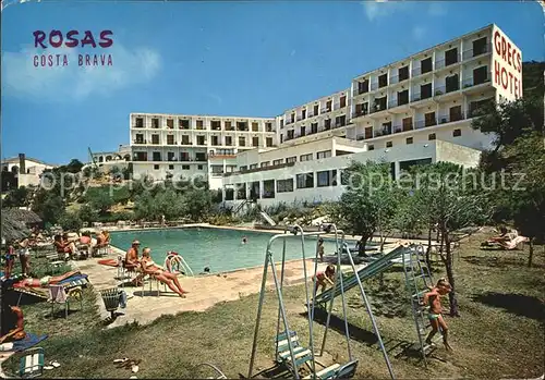 Rosas Costa Brava Cataluna Hotel Grecs Pool Kat. Alt Emporda