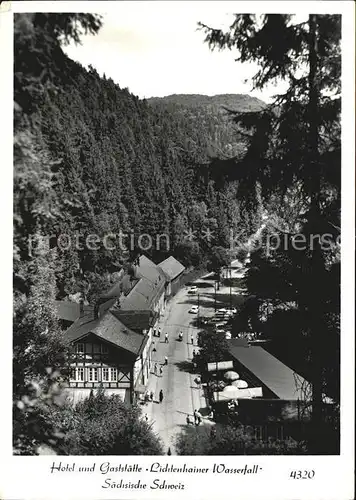 Lichtenhain Sebnitz Hotel und Gaststaette Lichtenhainer Wasserfall Kat. Sebnitz