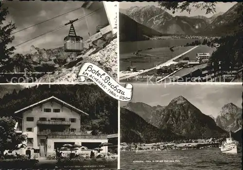 Achensee Hotel Buchau Seilbahn Personenschiff  Kat. Eben am Achensee