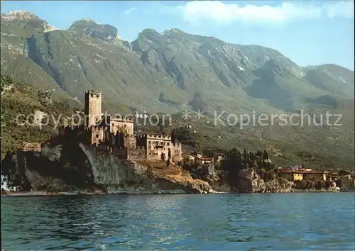 Malcesine Lago di Garda Castello Scaligero Monte Baldo Schloss Berg Gardasee Kat. Malcesine