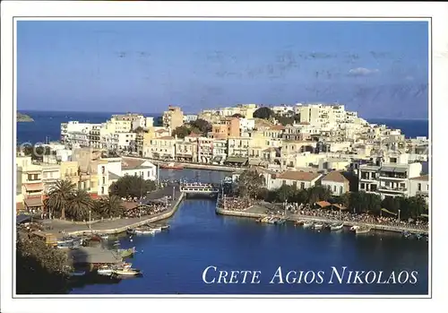 Agios Nikolaos Kreta Fliegeraufnahme Kat. Insel Kreta