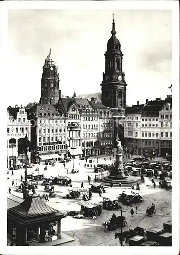 Dresden Kreuzkirche Rathausturm Museum Kat. Dresden Elbe