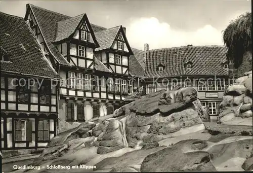 Quedlinburg Schlossberg Klippen  Kat. Quedlinburg