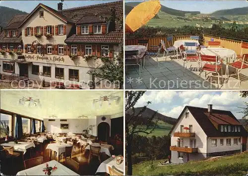 Baiersbronn Schwarzwald Gasthaus Pension Hirsch Kat. Baiersbronn